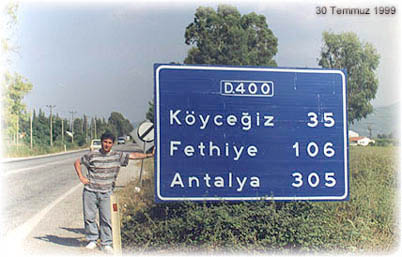 from Marmaris to Oludeniz -  July 30, 1999