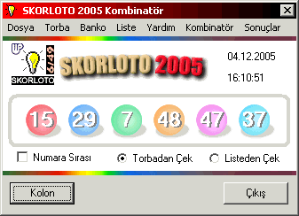 SKORLOTO 2005 COMBINATOR (Turkish)