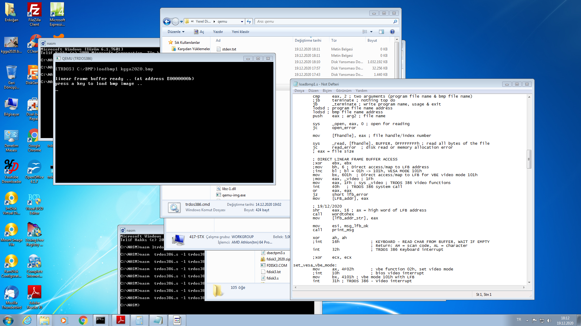 TRDOS 386 Load BMP demo (1024*768, 8bpp)